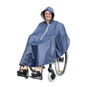 PONCHO IMPERMEABLE CON FORRO INTERIOR PARA SILLA DE RUEDAS