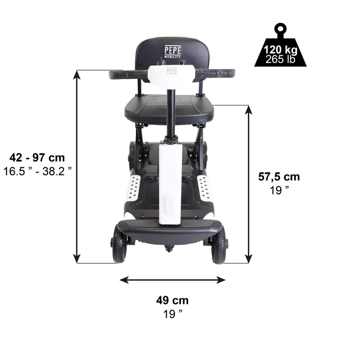 SCOOTER ELÉCTRICO PLEGABLE PEPE P10042 ( BLANCO) P10043(NEGRO)