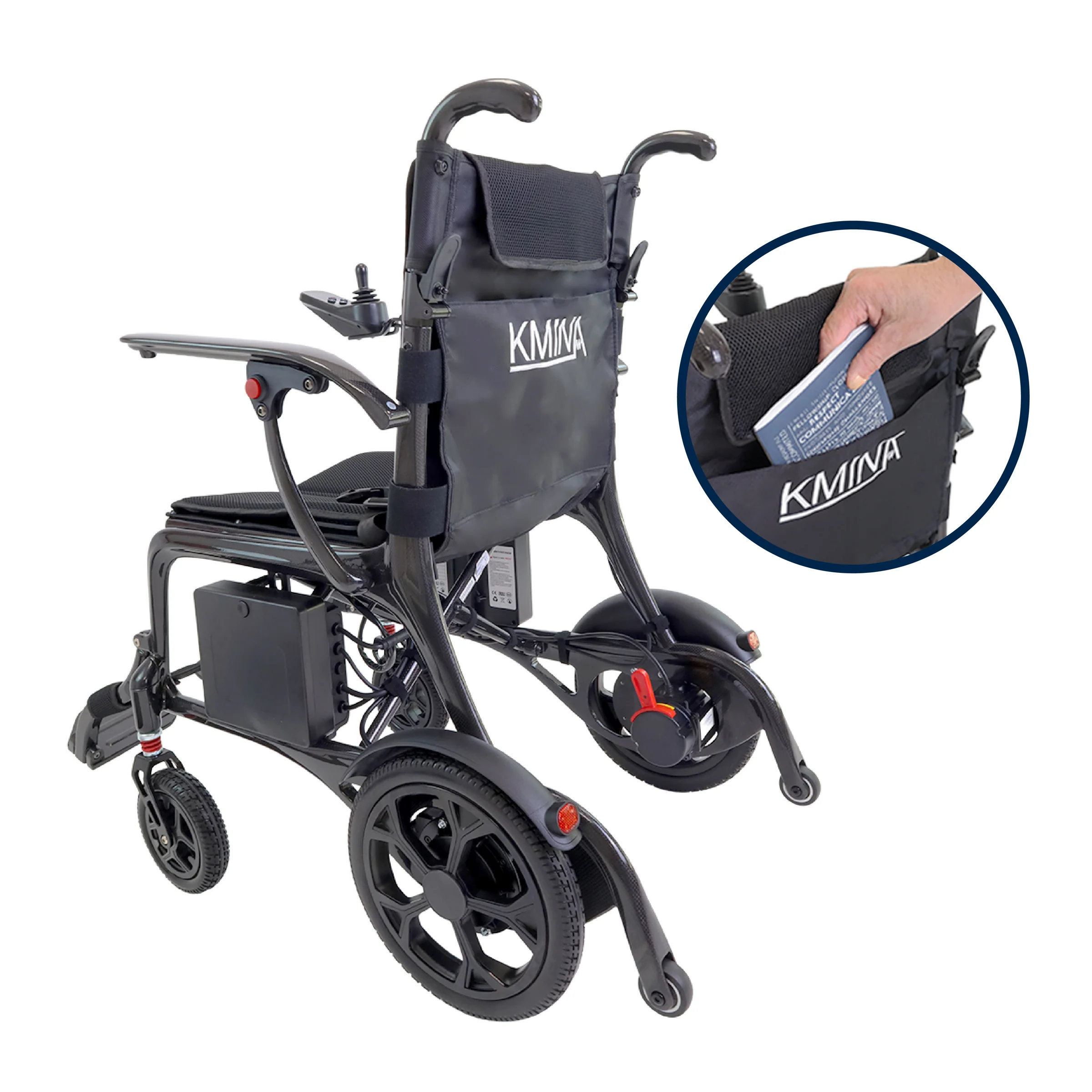 SILLA DE RUEDAS ELÉCTRICA PLEGABLE EN FIBRA DE CARBONO KMINA K10076
