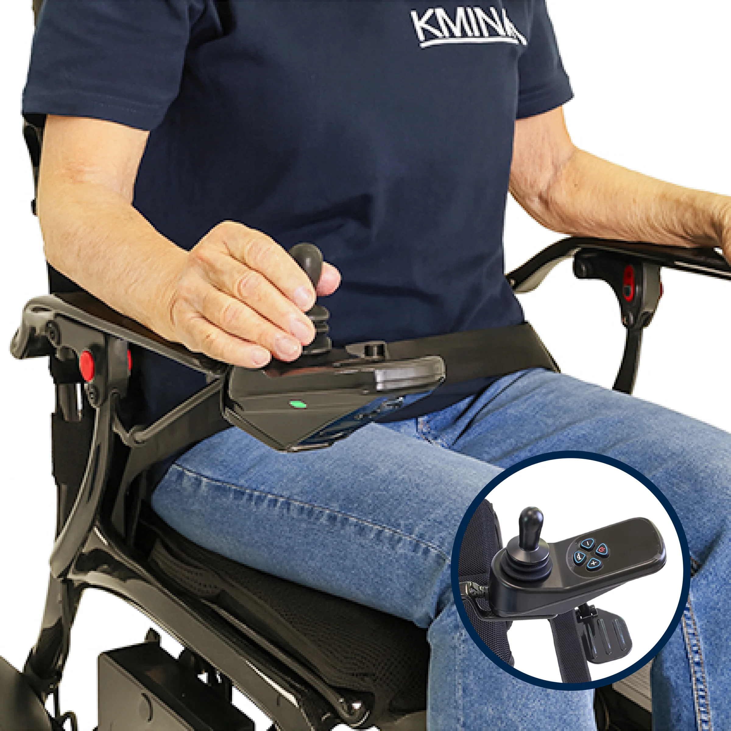 SILLA DE RUEDAS ELÉCTRICA PLEGABLE EN FIBRA DE CARBONO KMINA K10076