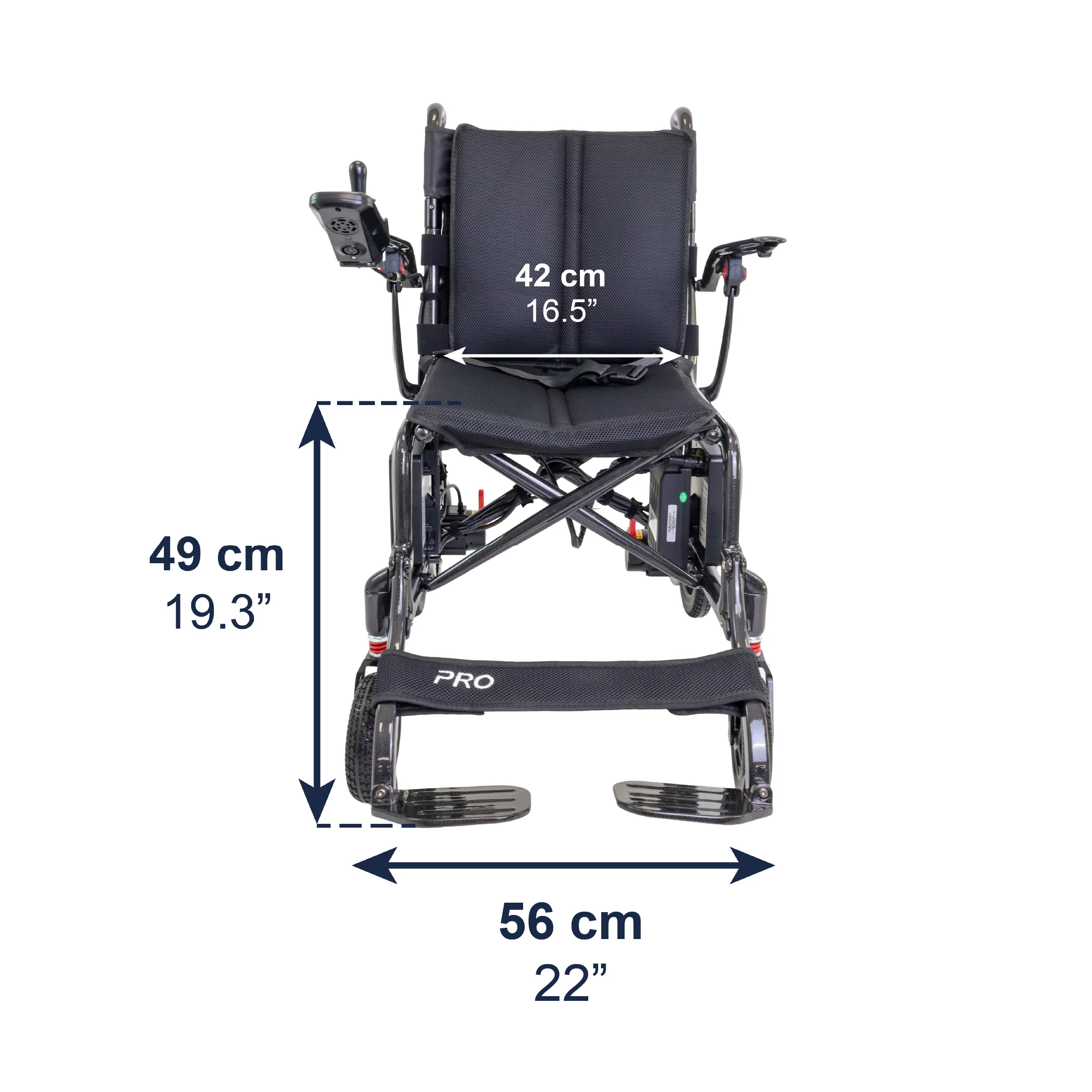 SILLA DE RUEDAS ELÉCTRICA PLEGABLE EN FIBRA DE CARBONO KMINA K10076