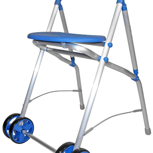 andador de aluminio con asiento ARA (azul)