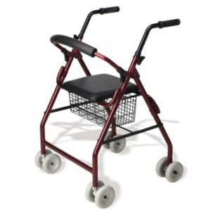 anadador geriátrico y discpacitados ROLLATOR (granate)