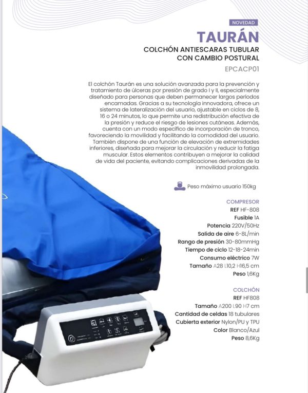 colchon antiescaras Tauran